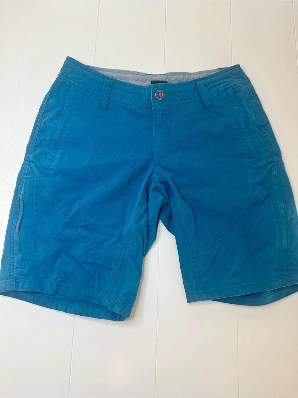 Kuhl Shorts Womens 2 Blue 6285 Stretch Hiking Outdoor Chino Shorts Short Inseam